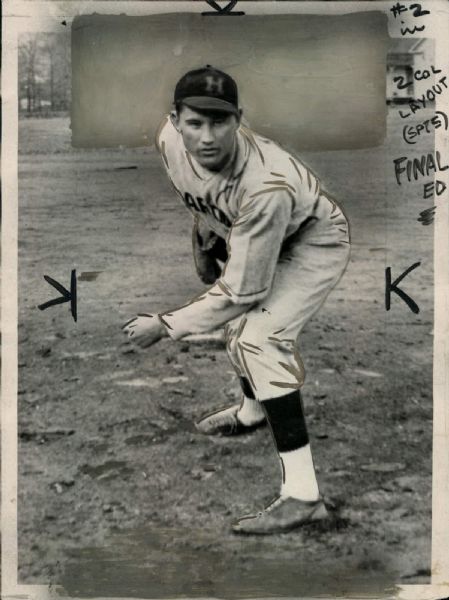 1937 Preacher Roe St. Louis Cardinals "The Sporting News Collection Archives" Original Type 1 6" x 8" Photo (Sporting News Collection Hologram/MEARS Type 1 Photo LOA)