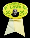1971 We Love Ray Nitschke Pin From Nitschke Estate With Signed Family Letter Green Bay Packers Legend
