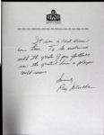 Ray Nitschke Green Bay Packers Hand Written Letter With Content Regarding Hall of Fame - JSA