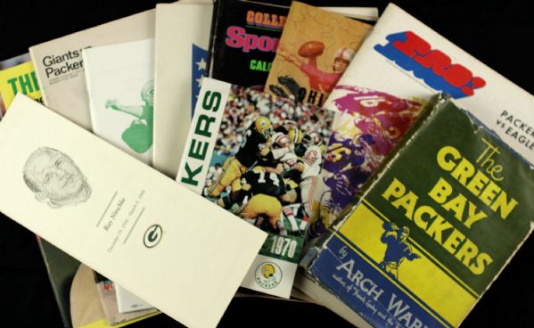 Vintage Football Literature - Green Bay Packers Books / Game Programs / Magazines - Lot of 11