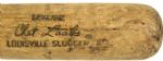 1950 Chet Laabs H&B Louisville Slugger Professional Model Game Used Bat - Milwaukee Brewers - St. Louis Browns. (MEARS Auction LOA)