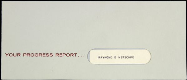 1966 Ray Nitschke Green Bay Packers NFL Bert Bell Retirement Plan