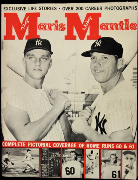 1961 Mickey Mantle & Roger Maris New York Yankees 61 Home Run Chase Magazine