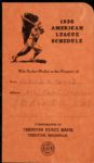 1936 Milwaukee Brewers AAA American League Schedule Gift From Bank 