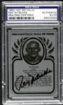 Ray Nitschke Green Bay Packers Signed Postcard & HOF Metallic Card - PSA/DNA Holders