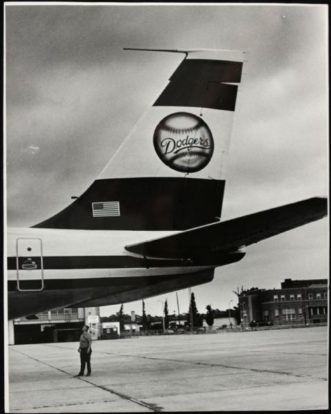 1971 Los Angeles Dodgers Team Plane "The Sporting News Collection Archives" Original Type 1 11" x 14" Choice Jumbo Oversized Photo (TSN Collection Hologram/MEARS Photo LOA) 1:1, Unique