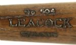 1920's Rogers Hornsby Leacock (Rawlings Hanna Batrite) Professional Model Game Bat -St. Louis Cardinals (MEARS LOA)