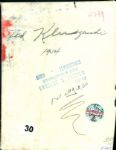 1954-57 circa Ted Kluszewski Cincinnati Reds The Sporting News Collection Archives Original Type 1 7 x 9 Photo (Sporting News Collection Hologram/MEARS Type 1 Photo LOA) - Lot of 2
