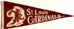 1960s Full Size 29 Pennant Collection - Lot of 5 w/ 2 St. Louis Cardinals, Milwaukee Bucks, UW Milwaukee