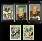 1964-88 Ray Nitschke Green Bay Packers Signed Card - Lot of 5 - JSA