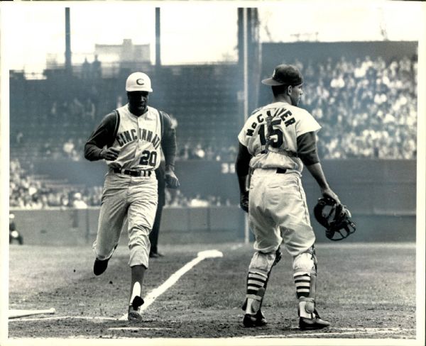 1965 Frank Robinson Tim McCarver "The Sporting News Collection Archives" Original 8" x 10" Photo (Sporting News Collection Hologram/MEARS Photo LOA)