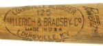 1951-55 Ted Williams H&B Louisville Slugger Professional Model Game Used Bat - (MEARS A6)