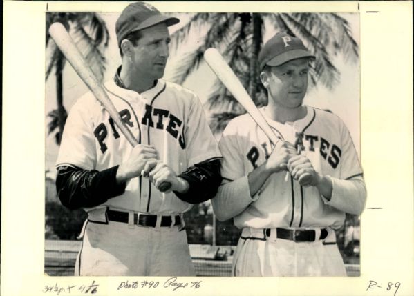 1947 Ralph Kiner Hank Greenberg Pittsburgh Pirates "The Sporting News Collection Archives" Original Type 1 7" x 9.5" Photo (Sporting News Collection Hologram/MEARS Type 1 Photo LOA)