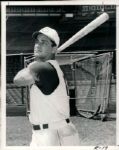 1954-57 circa Ted Kluszewski Cincinnati Reds "The Sporting News Collection Archives" Original Type 1 7" x 9" Photo (Sporting News Collection Hologram/MEARS Type 1 Photo LOA) - Lot of 2