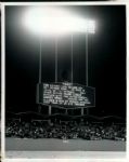 1963 Sandy Koufax Los Angeles Dodgers No-Hitter "The Sporting News Collection Archives" Original 8" x 10" Photo (Sporting News Collection Hologram/MEARS Photo LOA)