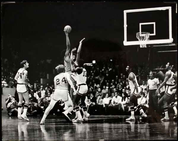 1970 Lew Alcindor  Wes Unseld "The Sporting News Collection Archives" Original Type 1 10.5" x 13" Choice Jumbo Oversized Photo (TSN Collection Hologram/MEARS Type 1 Photo LOA) 1:1, Unique