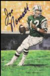 1990 Joe Namath New York Jets Signed Goal Line Art Card - 2132/5000 - JSA