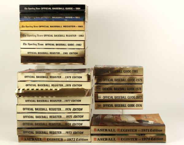 1940-84 The Sporting News Baseball Register - Lot of 46