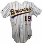 1990s Robin Yount Milwaukee Brewers Signed Authentic Jersey - JSA 