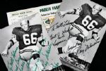 1980s Ray Nitschke Green Bay Packers Signed Postcard - Lot of 3 - JSA