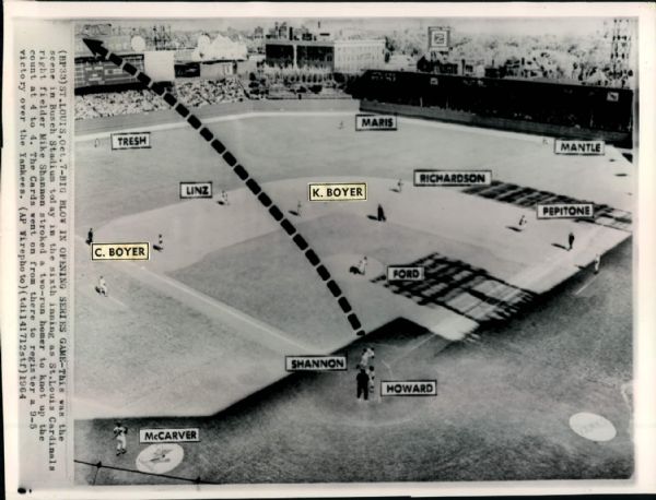 1964 World Series New York Yankees St. Louis Cardinals "The Sporting News Collection Archives" Original Type 1 Photos (Sporting News Collection Hologram/MEARS Type 1 Photo LOA) - Lot of 16