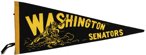 1950s - 60s Washington Senators Full Size 29"  Pennant