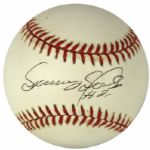 1990s Mark McGwire Oakland A's & Sammy Sosa Single Signed Official OAL/ONL Baseball - JSA