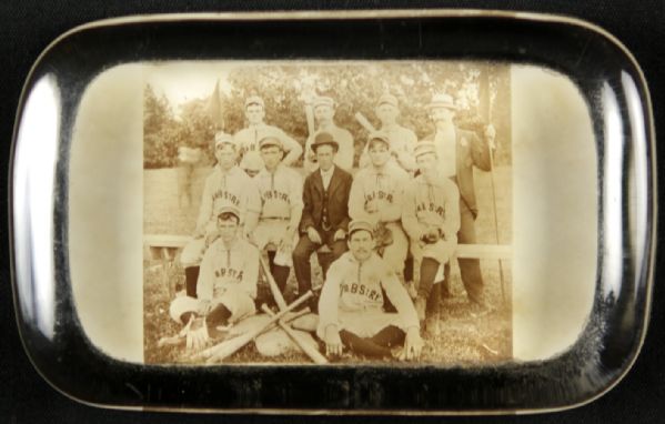 1890s Baseball Town Team Paperweight 