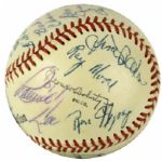 1954 & 1955 St. Paul Saints Team Signed Baseball - Lot of 2 One with Basketball HOFer Bill Sharman - JSA