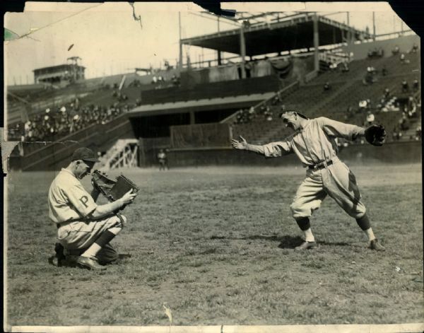 1924 Rabbit Maranville Wilbur Cooper Pittsburgh Pirates "The Sporting News Collection Archives" Original Type 1 8" x 10" Photo (Sporting News Collection Hologram/MEARS Type 1 Photo LOA)