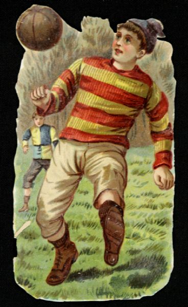 1890s Football Rugby Postcard Card 