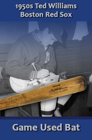 1951-55 Ted Williams H&B Louisville Slugger Professional Model Game Used Bat - (MEARS A6)