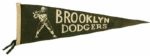 1930s Brooklyn Dodgers Felt 23 1/4" Pennant