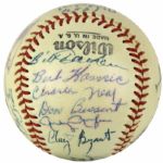 1954 & 1955 St. Paul Saints Team Signed Baseball - Lot of 2 One with Basketball HOFer Bill Sharman - JSA