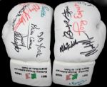 2003 National Sports American Hall of Fame Signed Boxing Gloves w/ 15 Autographs - JSA