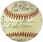 1954 & 1955 St. Paul Saints Team Signed Baseball - Lot of 2 One with Basketball HOFer Bill Sharman - JSA