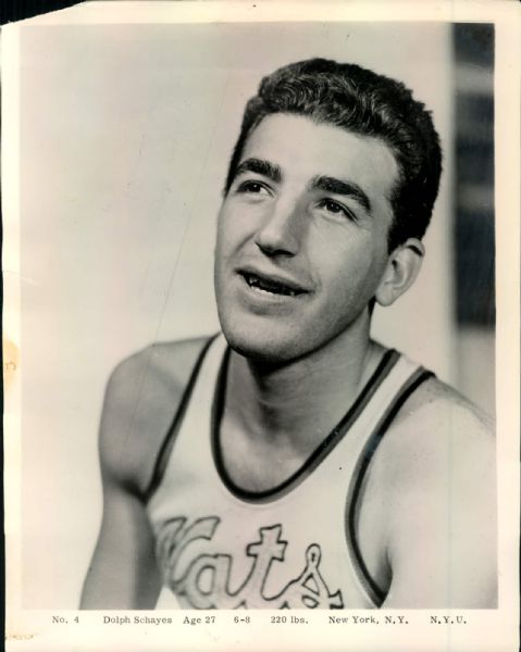 1955 Dolph Schayes Syracuse Nationals "The Sporting News Collection Archives" Original Type 1 8" x 10" Photo (Sporting News Collection Hologram/MEARS Type 1 Photo LOA)