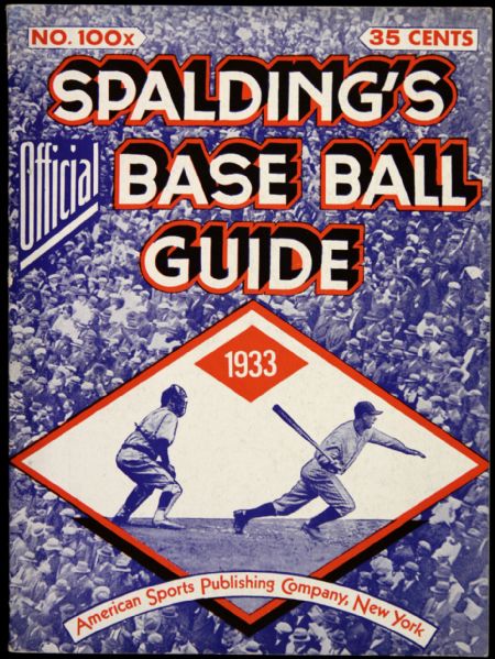1933 Spalding Base Ball Guide