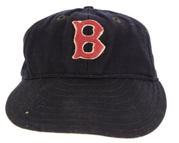 1945-47 Dave "Boo" Ferris Boston Red Sox Game Worn Cap (MEARS LOA)