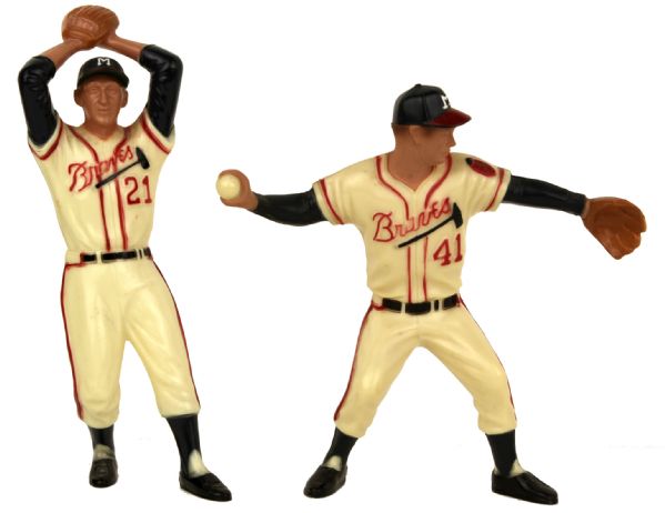 1960s Warren Spahn & Eddie Mathews Milwaukee Braves Hartland Statues