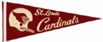 1960s Full Size 29 Pennant Collection - Lot of 5 w/ 2 St. Louis Cardinals, Milwaukee Bucks, UW Milwaukee