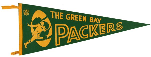 1960s Green Bay Packers Full Size 29" Pennant