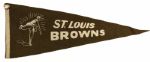 1930-40s  St. Louis Browns Full Size Pennant & Pin