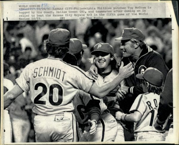 1980 World Series Kansas City Royals Philadelphia Phillies "The Sporting News Collection Archives" Original Photos (Sporting News Collection Hologram/MEARS Photo LOA) - Lot of 65
