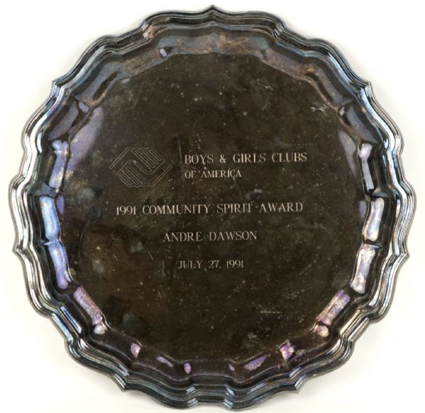1991 Andre Dawson Chicago Cubs Boys & Girls Club Community Spirit Award 