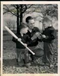 1948-50 Bob Feller Cleveland Indians "The Sporting News Collection Archives" Original Type 1 Photos (Sporting News Collection Hologram/MEARS Type 1 Photo LOA) - Lot of 2