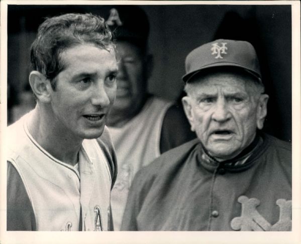 1968 Casey Stengel and Billy Martin New York Mets "TSN Collection Archives" Original Type 1 8" x 10" Photo (Sporting News Collection Hologram/MEARS Type 1 Photo LOA)