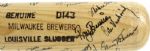 1980s Milwaukee Brewers Signed Bat With 39 Autographs With Pete Vuckovich Robin Yount Paul Molitor Jim Gantner - JSA