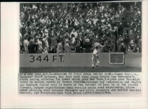 1949 World Series Brooklyn Dodgers vs. New York Yankees "The Sporting News Collection Archives" Original Type 1 Photo - Lot of  14 (Sporting News Collection Hologram/MEARS Type 1 Photo LOA)