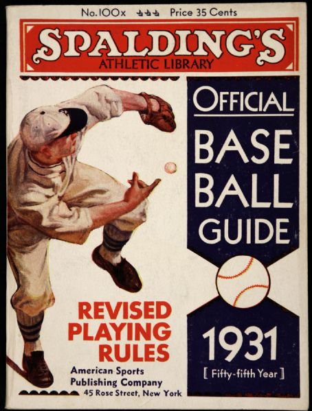 1931 Spalding Base Ball Guide 